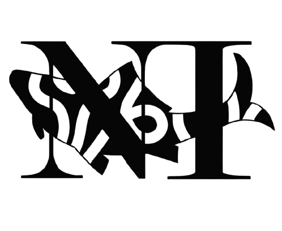 Nataliia Ignatiadi logo in black featuring stylised NI initials and abstract fish motif